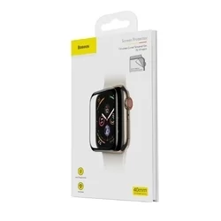 Apple Watch Series 4 40mm okosóra fólia - Baseus fekete keretes-2
