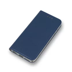 Telefontok LG K40 - Smart Magnetic kék szilikon keretes mágneses könyvtok-3
