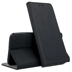 Telefontok LG K50s - fekete mágneses szilikon keretes könyvtok-2