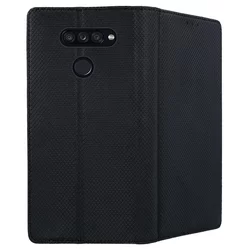 Telefontok LG K50s - fekete mágneses szilikon keretes könyvtok-3