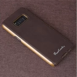 Telefontok Samsung Galaxy S8 -Pierre Cardin Valódi Bőr Tok - D Barna (8719273133736)-2