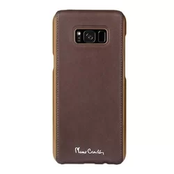 Telefontok Samsung Galaxy S8 Plus- Pierre Cardin  Valódi Bőr Tok  - D Barna (8719273133774)-1