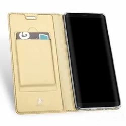 Telefontok Samsung Galaxy Note 8 - Dux Ducis arany flipcover tok-3
