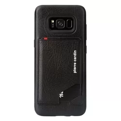 Telefontok Samsung Galaxy S8 - Pierre Cardin Bőr + Szilikon Tok -Fekete A (8719273131275)-1