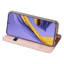 Telefontok Samsung Galaxy A71 - Dux Ducis rose gold flipcover tok-2