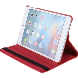 Tablettok iPad Mini Mini 4 (2015) / Mini 5 (2019) - piros fordítható műbőr tablet tok-3