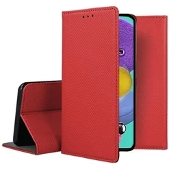 Telefontok Samsung Galaxy A51 - piros mágneses szilikon keretes könyvtok-3