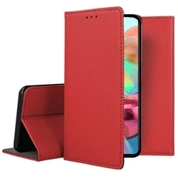 Telefontok Samsung Galaxy A71 - piros mágneses szilikon keretes könyvtok-3