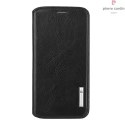 Telefontok Pierre Cardin Kihajtható Valódi Bőr Tok Samsung Galaxy S7 - G930F - Fekete (8719273215791)-1