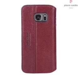 Telefontok Pierre Cardin Kihajtható Valódi Bőr Tok Samsung Galaxy S7 - G930F - Piros (8719273215807)-2
