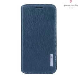 Telefontok Pierre Cardin Kihajtható Valódi Bőr Tok Samsung Galaxy S7 - G930F - Kék (8719273215821)-1