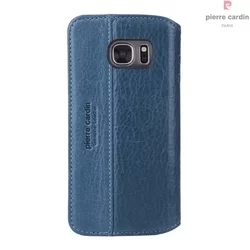 Telefontok Pierre Cardin Kihajtható Valódi Bőr Tok Samsung Galaxy S7 - G930F - Kék (8719273215821)-2