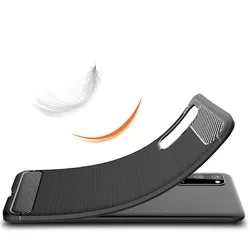 Telefontok Samsung Galaxy S20 - Forcell CARBON fekete szilikon tok-1