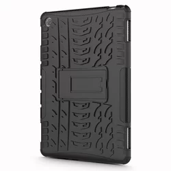 Tablettok Huawei Mediapad M5 Lite 10.1 (10.1col) - Armorlok ütésálló, kitámasztható, fekete tablet tok-3