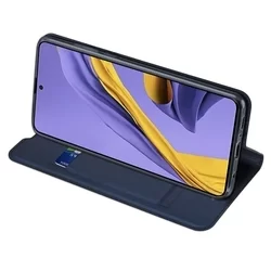 Telefontok Samsung Galaxy A51 - Dux Ducis kék flipcover tok-1