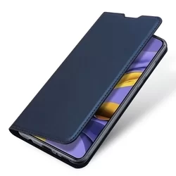 Telefontok Samsung Galaxy A51 - Dux Ducis kék flipcover tok-2