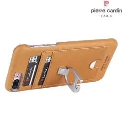 Telefontok Pierre Cardin Valódi Bőr Tok Kitámasztóval Barna IPhone 7 Plus / 8 Plus (8719273130810)-3