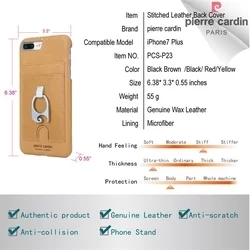 Telefontok Pierre Cardin Valódi Bőr Tok Kitámasztóval Fekete IPhone 7 Plus / 8 Plus (8719273130827)-2