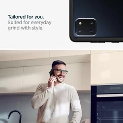 Telefontok Samsung Galaxy Note10 Lite - SPIGEN Matte Fekete tok-2