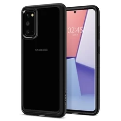 Telefontok Samsung Galaxy S20 - SPIGEN ULTRA HYBRID Fekete keretes átlátszó tok-3