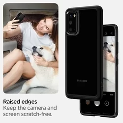 Telefontok Samsung Galaxy S20 - SPIGEN ULTRA HYBRID Fekete keretes átlátszó tok-10