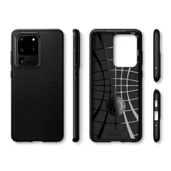 Telefontok Samsung Galaxy S20 Ultra - SPIGEN LIQUID AIR Matt fekete tok-9