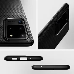 Telefontok Samsung Galaxy S20 Ultra - SPIGEN LIQUID AIR Matt fekete tok-11