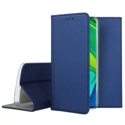 Telefontok Xiaomi Mi Note 10 / Mi Note 10 Pro - kék mágneses szilikon keretes könyvtok-3
