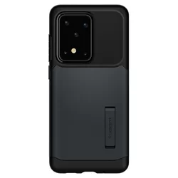 Telefontok Samsung Galaxy S20 Ultra - SPIGEN METAL SLATE fekete tok-3