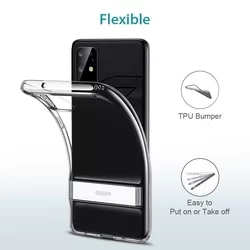 Telefontok Samsung Galaxy S20+ (S20 Plus) - ESR Air Shield átlátszó ütésálló, kitámasztható hátlap tok-7