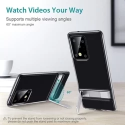 Telefontok Samsung Galaxy S20 Ultra - ESR Air Shield átlátszó ütésálló, kitámasztható hátlap tok-5