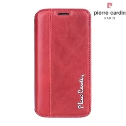 Telefontok Pierre Cardin Kihajtható Valódi Bőr Tok Samsung Galaxy S6 Edge - G925 - Piros (8719273215166)-1