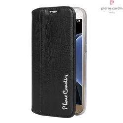 Telefontok Pierre Cardin Kihajtható Valódi Bőr Tok Samsung Galaxy S7 - G930F - Fekete (8719273215173)-1
