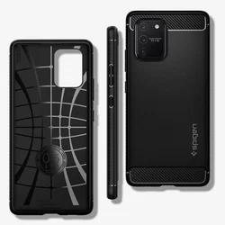 Telefontok Samsung Galaxy S10 Lite - SPIGEN RUGGED ARMOR matt fekete tok-1
