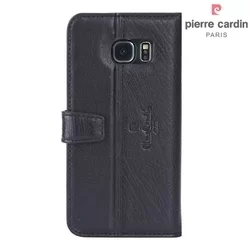 Telefontok Pierre Cardin Kihajtható Valódi Bőr Tok Samsung Galaxy S6 Edge - G925 - Fekete (8719273215326)-2