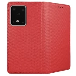 Telefontok Samsung Galaxy S20 Ultra - piros mágneses szilikon keretes könyvtok-3