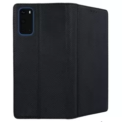 Telefontok Samsung Galaxy S20 - fekete mágneses szilikon keretes könyvtok-3