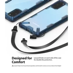Telefontok Samsung Galaxy S20 - Ringke átlátszó-kék ütésálló hátlap tok-6