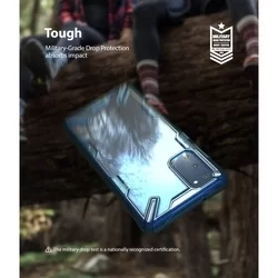 Telefontok Samsung Galaxy S20 - Ringke átlátszó-kék ütésálló hátlap tok-8