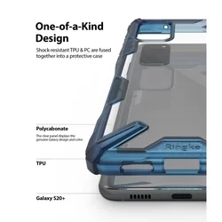 Telefontok Samsung Galaxy S20+ (S20 Plus) - Ringke átlátszó-kék ütésálló hátlap tok-2