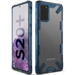 Telefontok Samsung Galaxy S20+ (S20 Plus) - Ringke átlátszó-kék ütésálló hátlap tok-3