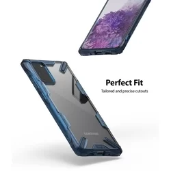 Telefontok Samsung Galaxy S20+ (S20 Plus) - Ringke átlátszó-kék ütésálló hátlap tok-4