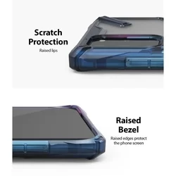 Telefontok Samsung Galaxy S20+ (S20 Plus) - Ringke átlátszó-kék ütésálló hátlap tok-8