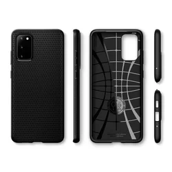 Telefontok Samsung Galaxy S20+ (S20 Plus) - SPIGEN LIQUID AIR Matt fekete tok-1