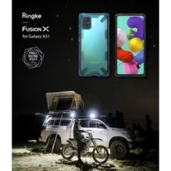 Telefontok Samsung Galaxy A51 - Ringke Fusion X Design kék ütésálló tok-5