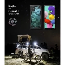 Telefontok Samsung Galaxy A51 - Ringke Fusion X Design terepmintás ütésálló tok-3