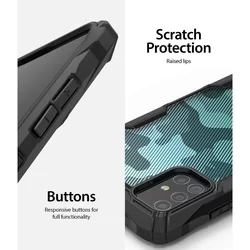 Telefontok Samsung Galaxy A71 - Ringke Fusion X Design terepmintás ütésálló tok-2