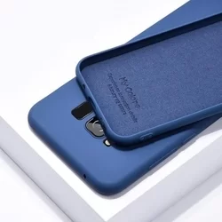 Telefontok Samsung Galaxy A51 - TECH-PROTECT Kék szilikon hátlap tok-1