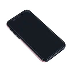 Telefontok iPhone 11 PRO - átlátszó előlap + Rose Gold plexi hátlap tok 360°-2