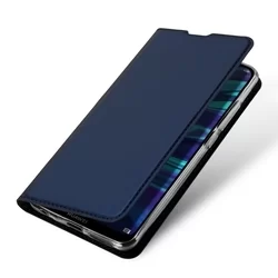 Telefontok Huawei P Smart 2019 - Dux Ducis kék flipcover tok-3